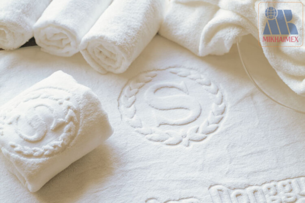 hotel logo woven towels