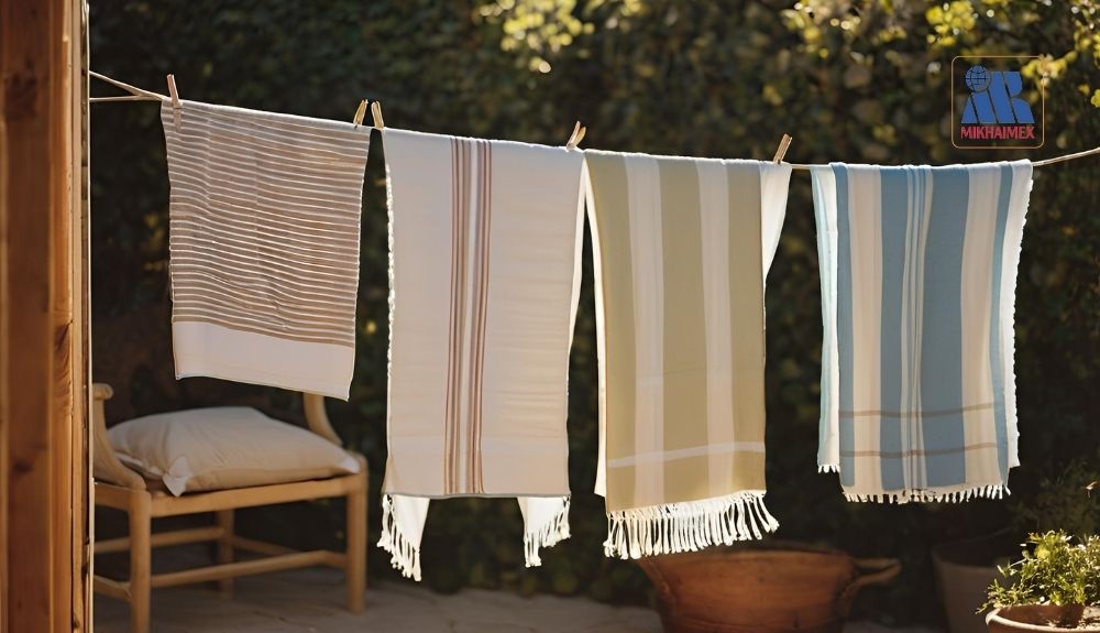 towels drying in the sun