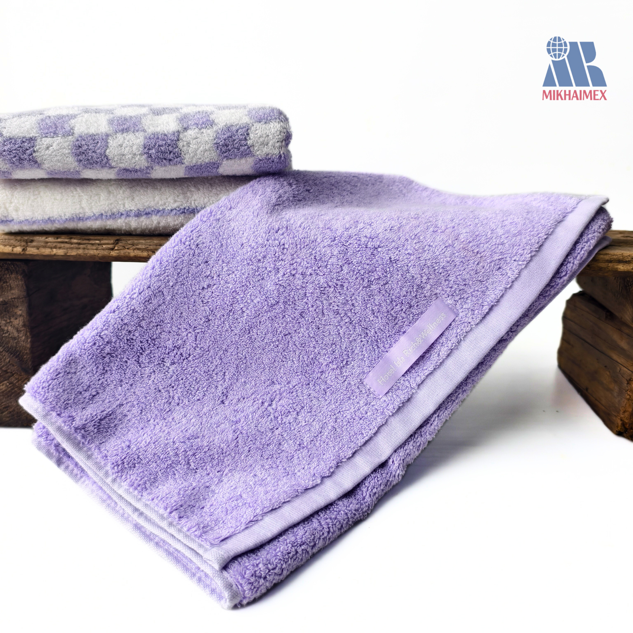 Meditor Pink–White Check Cotton Towel Meditor Pink–White Check Cotton Towel