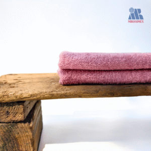 Polo Cotton Towel In Pink And Purple Stripes