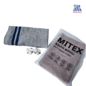 Gray And Purple Striped Polo Cotton Towel