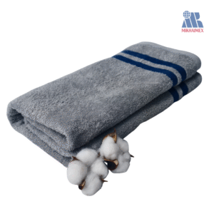 Gray And Purple Striped Polo Cotton Towel