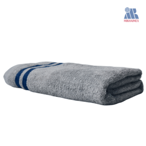 Gray And Purple Striped Polo Cotton Towel