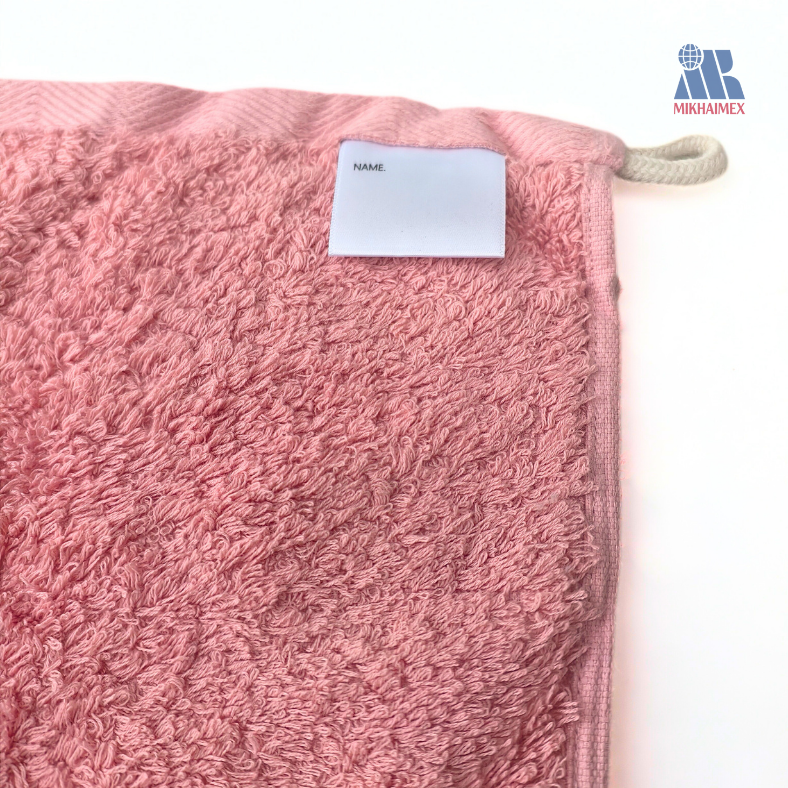 Plain Color Hand Towel With Hanging Loop