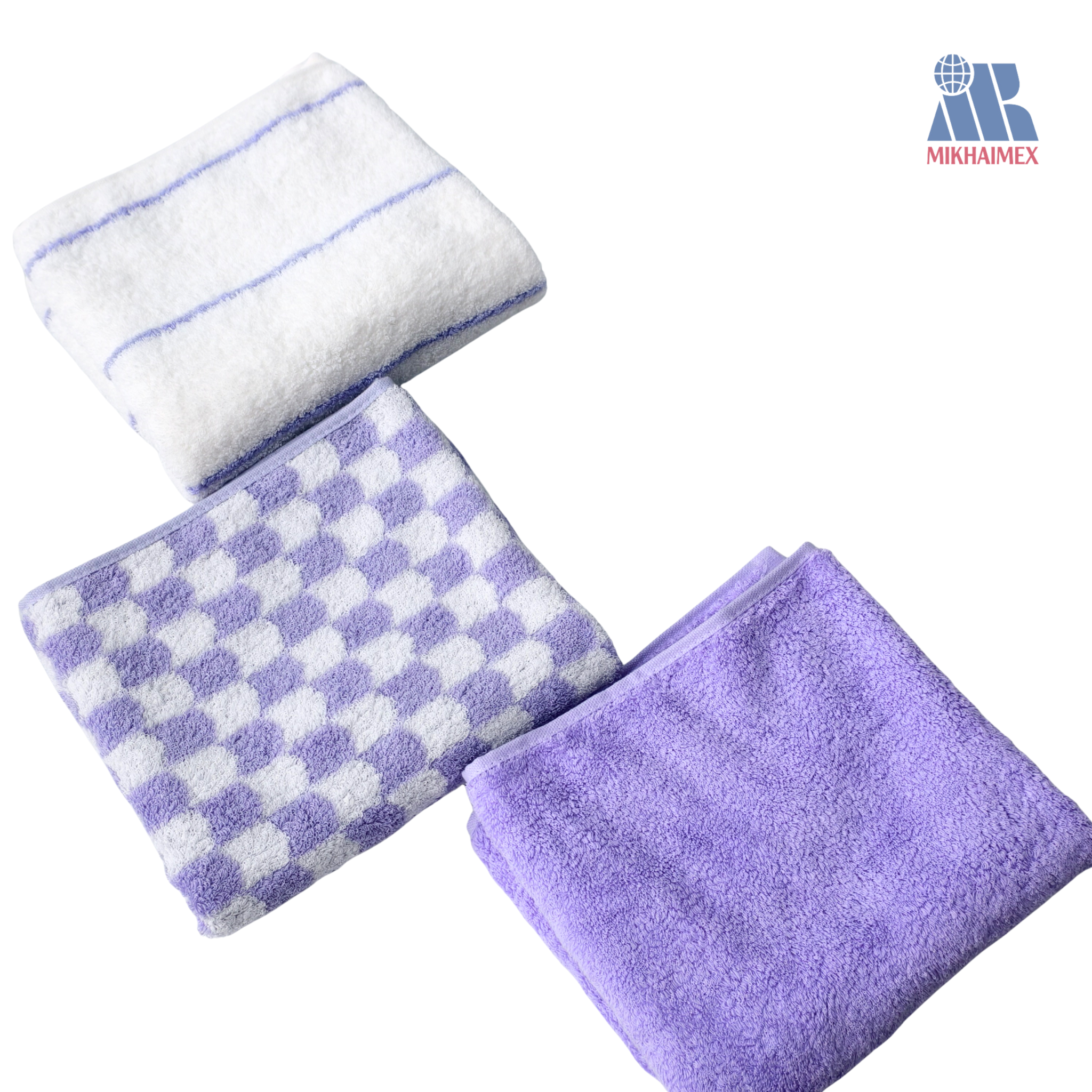 Meditor Pink–White Check Cotton Towel Meditor Pink–White Check Cotton Towel